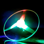 1pc Fun outdoor sports pull line saucer toys  LED lighting UFO parent-child interaction Creative 7 color spin-off