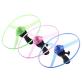 1pc Fun outdoor sports pull line saucer toys  LED lighting UFO parent-child interaction Creative 7 color spin-off