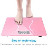 Two Colors 180Kg Slim Waist Pattern Personal Scale LCD Display Electronic Weighting Scale Transp Bathroom Weight Scale