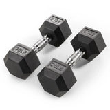 Marcy 25 lb Rubber Hex Dumbbell (Single) dumbell  weights for fitness  fitness equipment