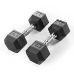 Marcy 25 lb Rubber Hex Dumbbell (Single) dumbell  weights for fitness  fitness equipment