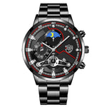 Reloj Hombre Men's Luxury 3-Piece Business Watches Mens Full Calendar Leisure Sports Watch Men Stainless Steel Quartz WishWatch