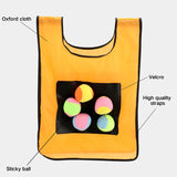 New Outdoor Sports Game Props Sticky Ball Vest Throwing Toy Throwing Target Game with Ball Waistcoat for Children&#39;s Sports Toys