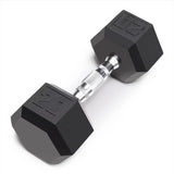 Marcy 25 lb Rubber Hex Dumbbell (Single) dumbell  weights for fitness  fitness equipment