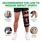 Functional Knee Brace for ACL/MCL/PCL/Meniscus/Ligament/Sports Injuries, Adjustable Hinged ROM Orthopedic Protector Stabilizer