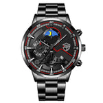 Reloj Hombre Men's Luxury 3-Piece Business Watches Mens Full Calendar Leisure Sports Watch Men Stainless Steel Quartz WishWatch