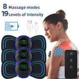 Electric Neck Massager Muscle Massage Stimulator Low Frequency Instrument Back Cervical Calf Patches Joints Relief Body